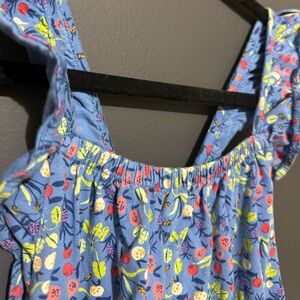 Tea Collection Blue Floral Kids One Piece Romper